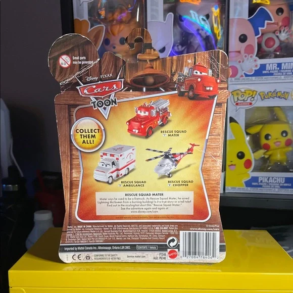 Disney Pixar Cars Toon Rescue Squad Mater - Vibrant Red - Picture 3 of 5